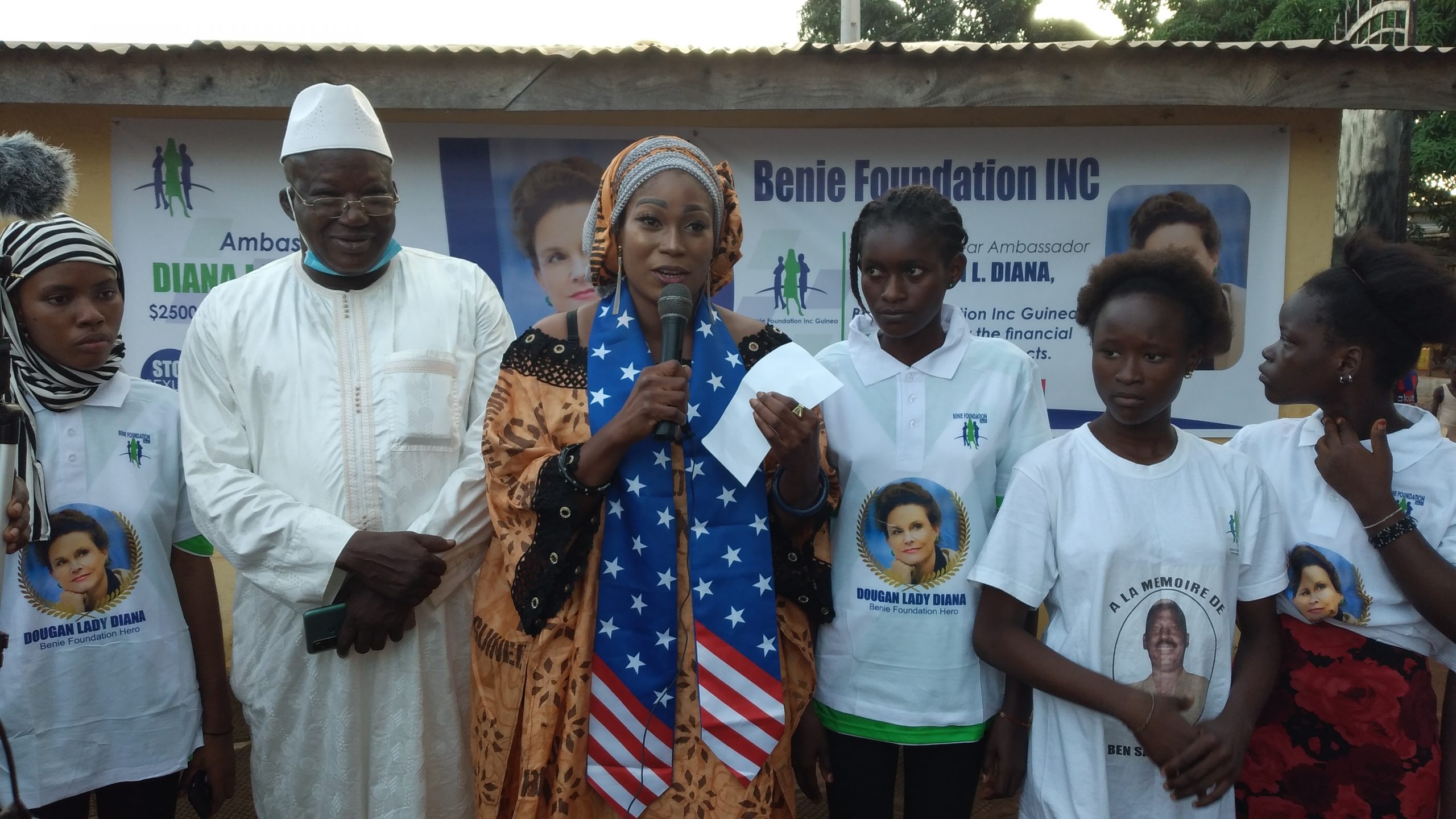 Benie Foundation INC-Guinée dit merci à madame Diana Lady DOUGAN et lance une campagne de levée de fonds